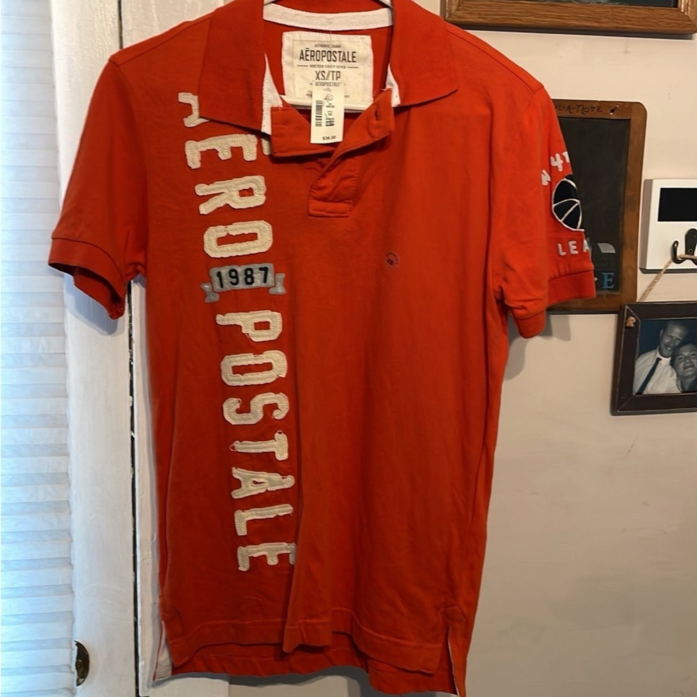 brand new aeropostale 1987 short sleeve polo shirt size XS